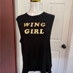 Project Social T Black Muscle Tee with Gold Print